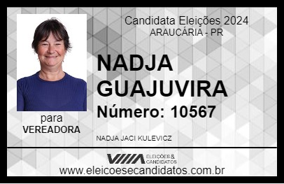 Candidato NADJA GUAJUVIRA 2024 - ARAUCÁRIA - Eleições