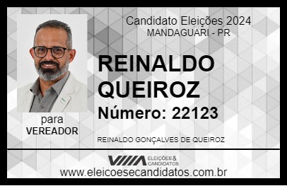 Candidato REINALDO QUEIROZ 2024 - MANDAGUARI - Eleições