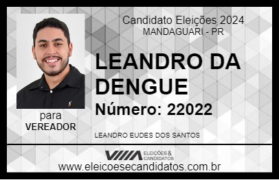 Candidato LEANDRO DA DENGUE 2024 - MANDAGUARI - Eleições