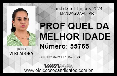 Candidato PROF QUEL DA MELHOR IDADE 2024 - MANDAGUARI - Eleições