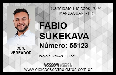 Candidato FABIO SUKEKAVA 2024 - MANDAGUARI - Eleições