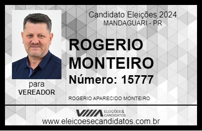 Candidato ROGERIO MONTEIRO 2024 - MANDAGUARI - Eleições