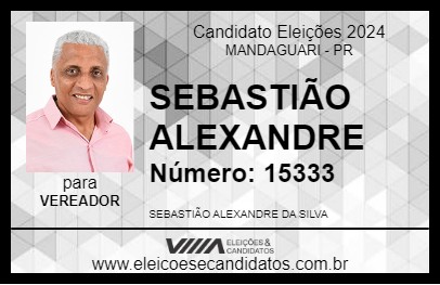 Candidato SEBASTIÃO ALEXANDRE 2024 - MANDAGUARI - Eleições