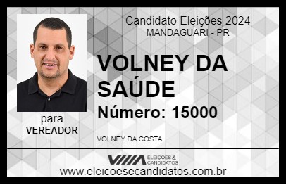 Candidato VOLNEY DA SAÚDE 2024 - MANDAGUARI - Eleições