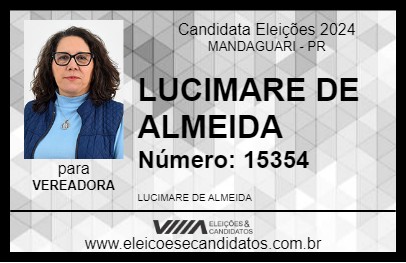 Candidato LUCIMARE DE ALMEIDA 2024 - MANDAGUARI - Eleições