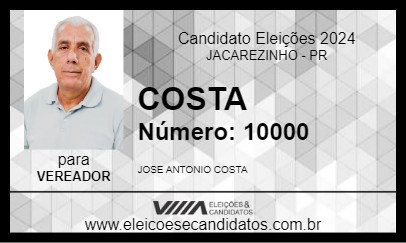 Candidato COSTA 2024 - JACAREZINHO - Eleições