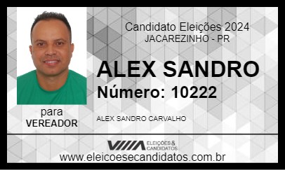 Candidato ALEX SANDRO 2024 - JACAREZINHO - Eleições