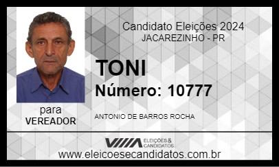 Candidato TONI 2024 - JACAREZINHO - Eleições