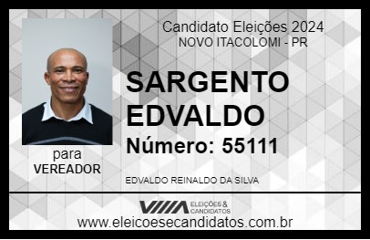 Candidato SARGENTO EDVALDO 2024 - NOVO ITACOLOMI - Eleições