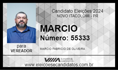 Candidato MARCIO 2024 - NOVO ITACOLOMI - Eleições