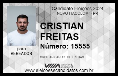 Candidato CRISTIAN FREITAS 2024 - NOVO ITACOLOMI - Eleições