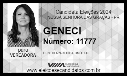 Candidato GENECI 2024 - NOSSA SENHORA DAS GRAÇAS - Eleições