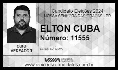 Candidato ELTON CUBA 2024 - NOSSA SENHORA DAS GRAÇAS - Eleições