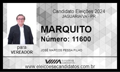 Candidato MARQUITO 2024 - JAGUARIAÍVA - Eleições