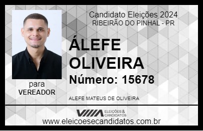 Candidato ÁLEFE OLIVEIRA 2024 - RIBEIRÃO DO PINHAL - Eleições