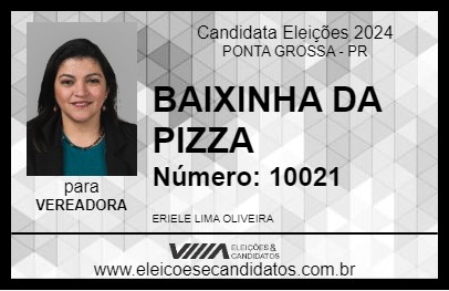 Candidato BAIXINHA DA PIZZA 2024 - PONTA GROSSA - Eleições