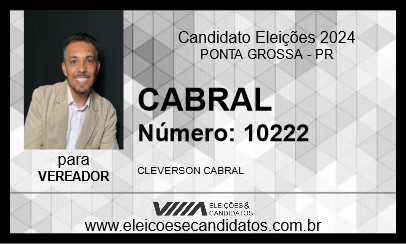 Candidato CABRAL 2024 - PONTA GROSSA - Eleições