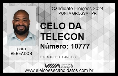 Candidato CELO DA TELECON 2024 - PONTA GROSSA - Eleições