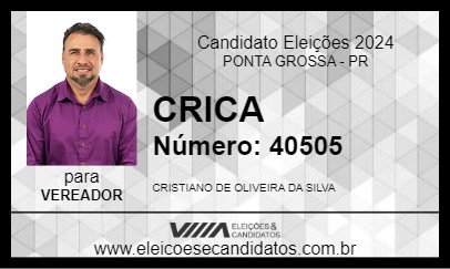 Candidato CRICA 2024 - PONTA GROSSA - Eleições