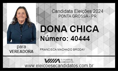 Candidato DONA CHICA 2024 - PONTA GROSSA - Eleições