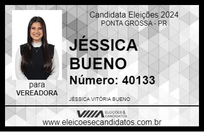 Candidato JÉSSICA BUENO 2024 - PONTA GROSSA - Eleições