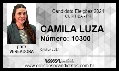 Candidato CAMILA LUZA 2024 - CURITIBA - Eleições