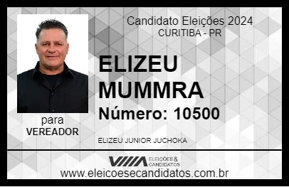 Candidato ELIZEU MUMMRA 2024 - CURITIBA - Eleições