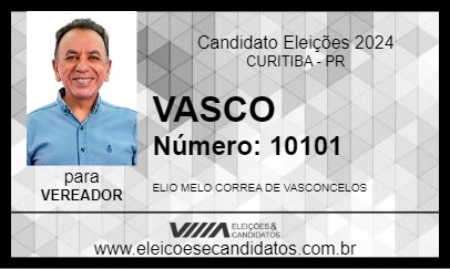 Candidato VASCO 2024 - CURITIBA - Eleições