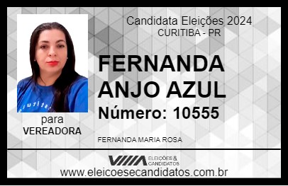 Candidato FERNANDA ANJO AZUL 2024 - CURITIBA - Eleições