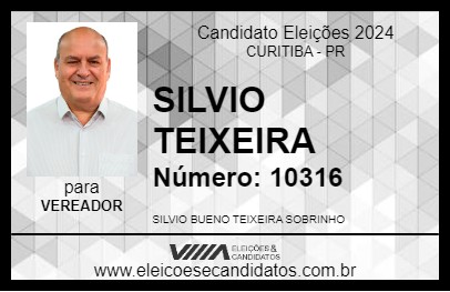 Candidato SILVIO TEIXEIRA 2024 - CURITIBA - Eleições