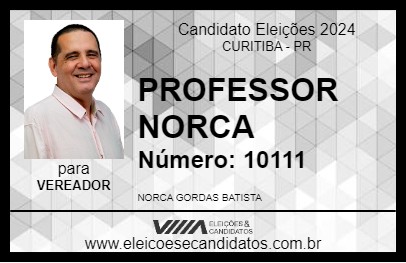 Candidato PROFESSOR NORCA 2024 - CURITIBA - Eleições