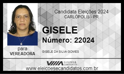 Candidato GISELE 2024 - CARLÓPOLIS - Eleições