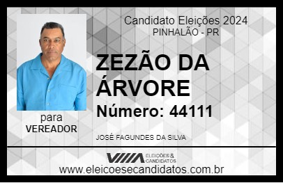 Candidato ZEZÃO DA ÁRVORE 2024 - PINHALÃO - Eleições