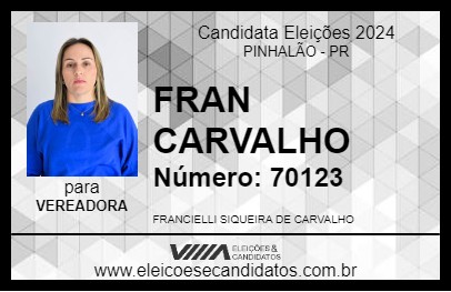 Candidato FRAN CARVALHO 2024 - PINHALÃO - Eleições