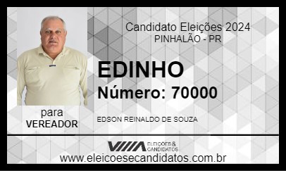 Candidato EDINHO 2024 - PINHALÃO - Eleições