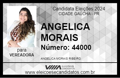 Candidato ANGELICA MORAIS 2024 - CIDADE GAÚCHA - Eleições