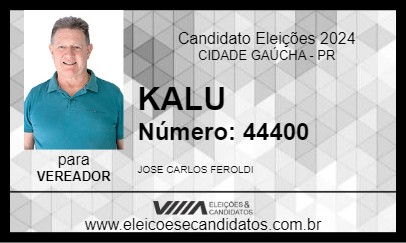 Candidato KALU 2024 - CIDADE GAÚCHA - Eleições