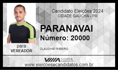 Candidato PARANAVAI 2024 - CIDADE GAÚCHA - Eleições