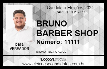 Candidato BRUNO BARBER SHOP 2024 - CARLÓPOLIS - Eleições