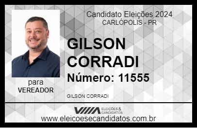 Candidato GILSON CORRADI 2024 - CARLÓPOLIS - Eleições