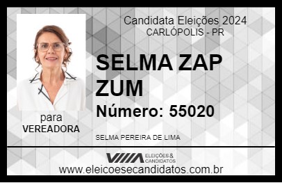 Candidato SELMA ZAP ZUM 2024 - CARLÓPOLIS - Eleições