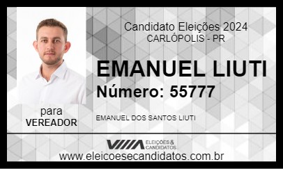 Candidato EMANUEL LIUTI 2024 - CARLÓPOLIS - Eleições