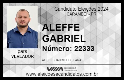 Candidato ALEFFE GABRIEL 2024 - CARAMBEÍ - Eleições