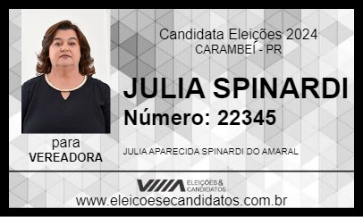 Candidato JULIA SPINARDI 2024 - CARAMBEÍ - Eleições