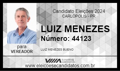 Candidato LUIZ MENEZES 2024 - CARLÓPOLIS - Eleições