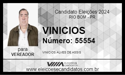 Candidato VINICIOS 2024 - RIO BOM - Eleições