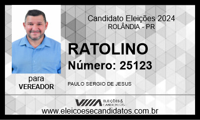 Candidato RATOLINO 2024 - ROLÂNDIA - Eleições