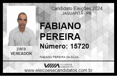 Candidato FABIANO PEREIRA 2024 - JAGUAPITÃ - Eleições