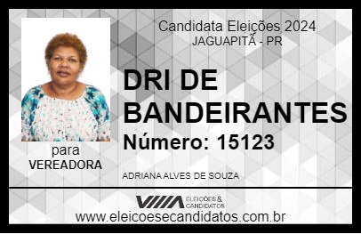 Candidato DRI DE BANDEIRANTES 2024 - JAGUAPITÃ - Eleições