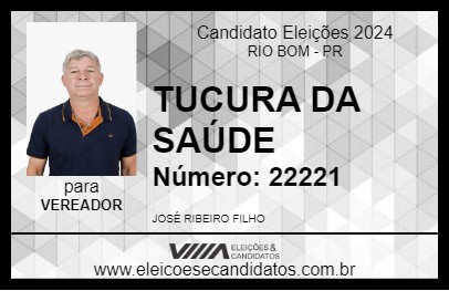 Candidato TUCURA  DA SAÚDE 2024 - RIO BOM - Eleições